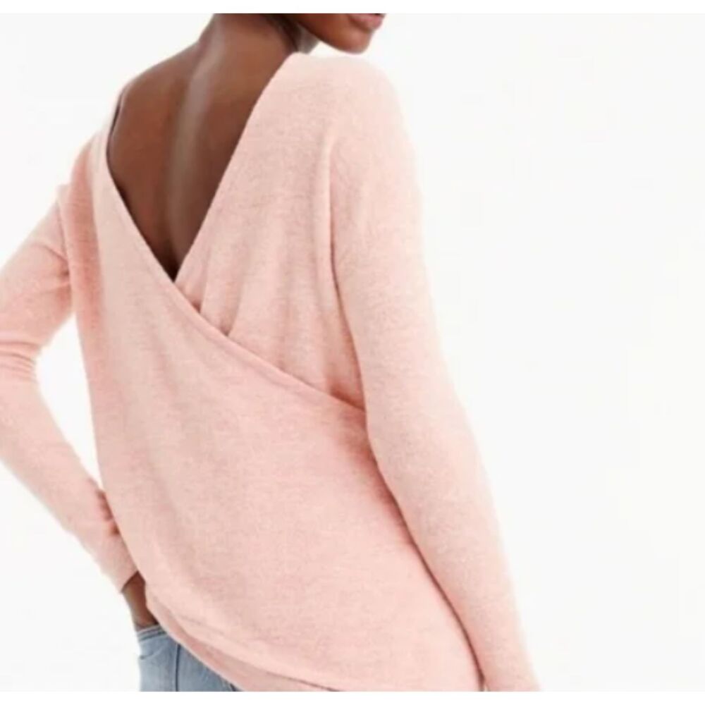 J. Crew Pastel Pink Wrap Back Fuzzy Top Size XXS